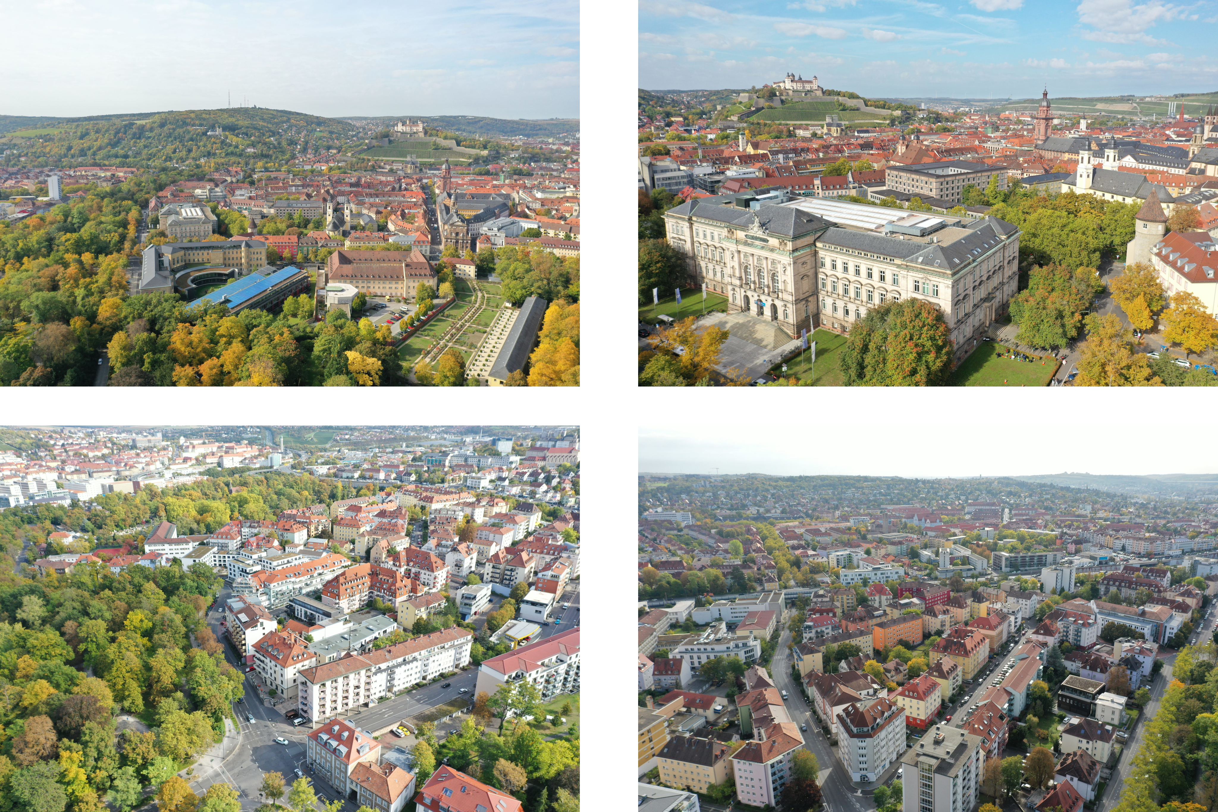 Luftaufnahmen der Stadt Würzburg